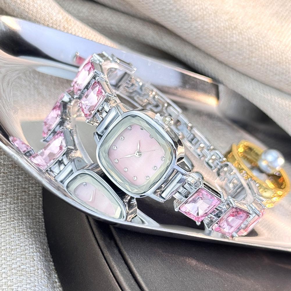 Jewelry Watches For Women - 반짝이는 팔찌 시계 사각 다이얼 여성용