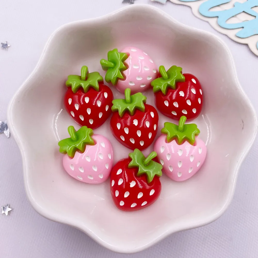 Paradise Jewelry & Watches Llc Photos - 10PCS 수지 Kawaii 다채로운 만화 딸기