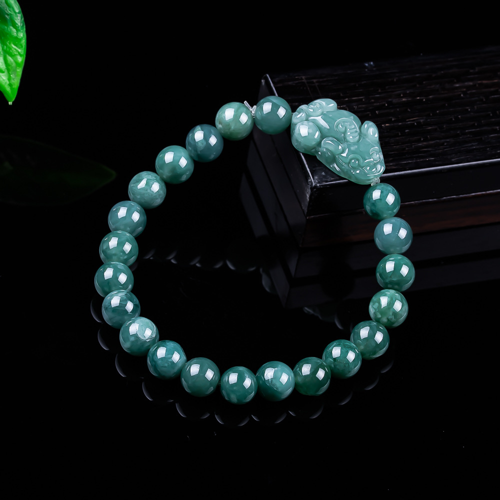 Jewelry & Watches Sp Z Oo Janów Lubelski - 천연 버마산 경옥 픽시우 팔찌 빈티지