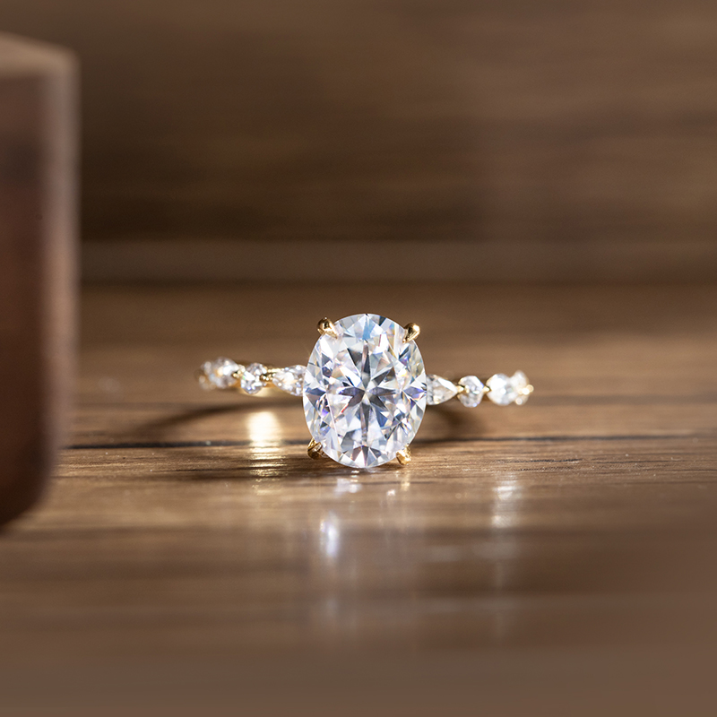 Statement Cocktail Ring - 우아한 타원형 모양의 1ct 2ct 3ct