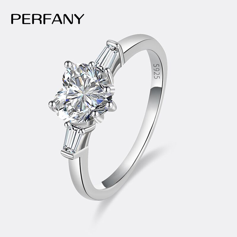 Statement Cocktail Ring - PERFANY 1CT 하트 컷 Moissanite 약혼