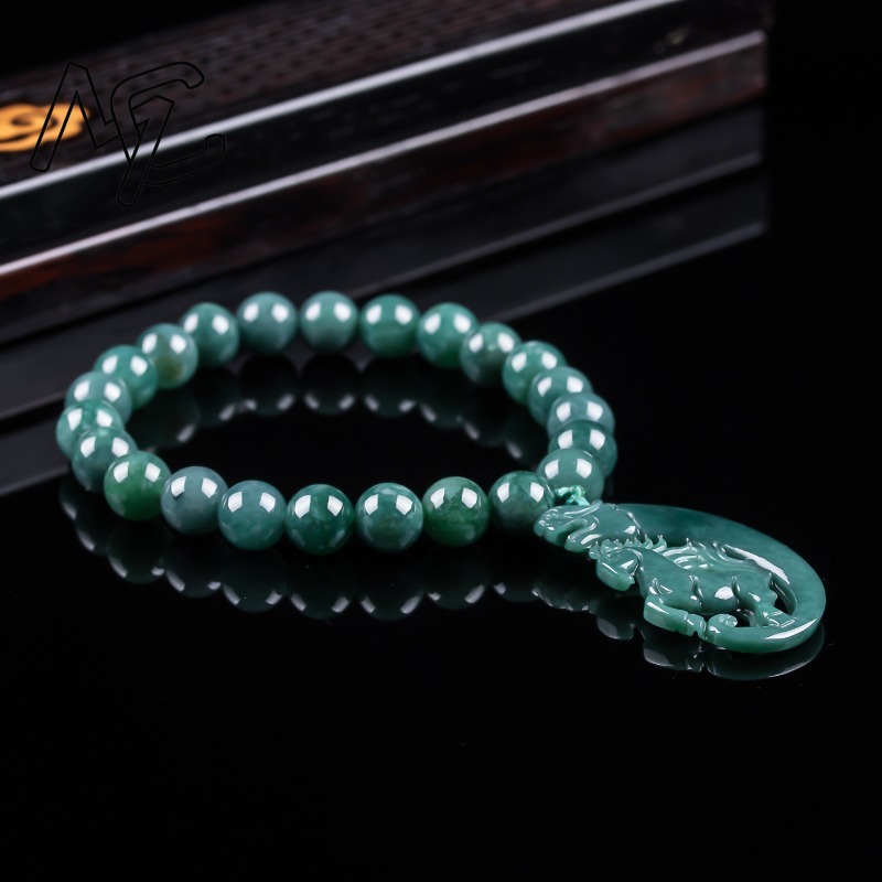 천연 비취 블루 워터 조디악 말 비즈 핸드 니팅 팔찌  - Luxury Gifts Jewelry & Watches Namfleg Mostar 리뷰 및 가격