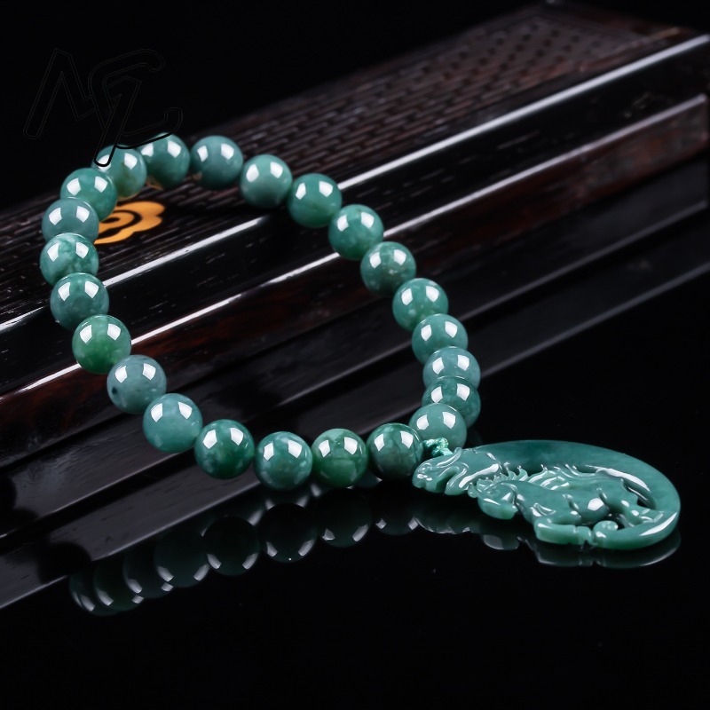 천연 비취 블루 워터 조디악 말 비즈 핸드 니팅 팔찌  - Luxury Gifts Jewelry & Watches Namfleg Mostar 리뷰 및 가격