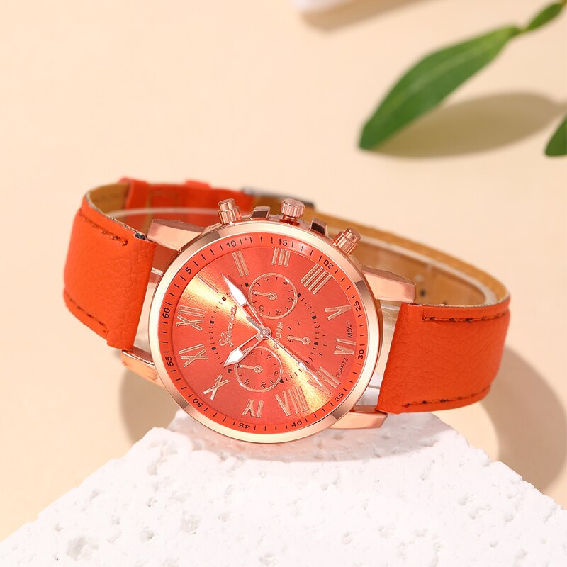 Reloj Mujer 여성용 패션 시계, 여성용 오렌지 - Jewelry Watches For Women 리뷰 및 가격