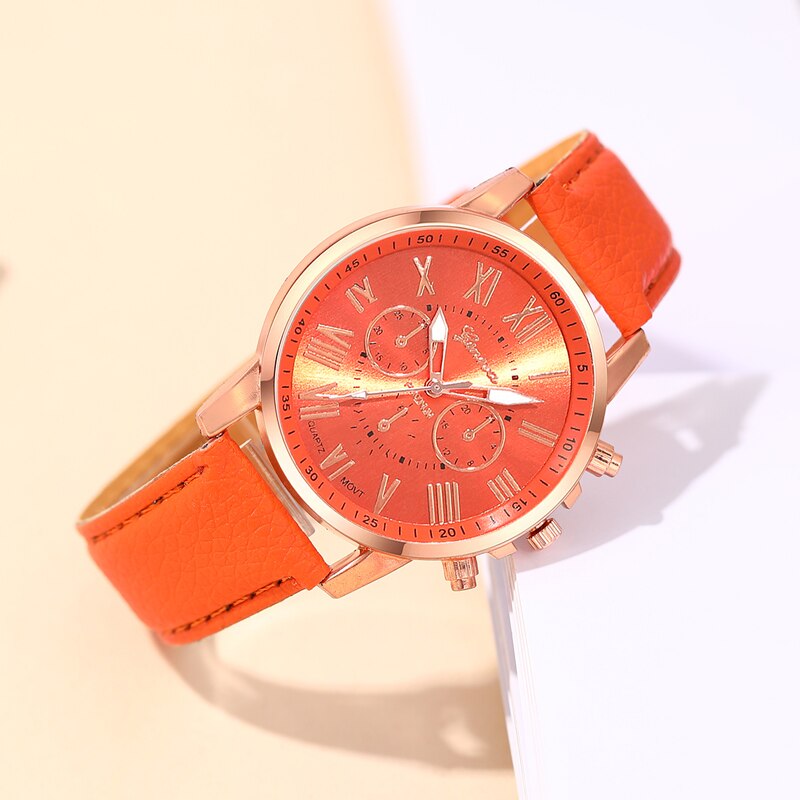 Reloj Mujer 여성용 패션 시계, 여성용 오렌지 - Jewelry Watches For Women 리뷰 및 가격