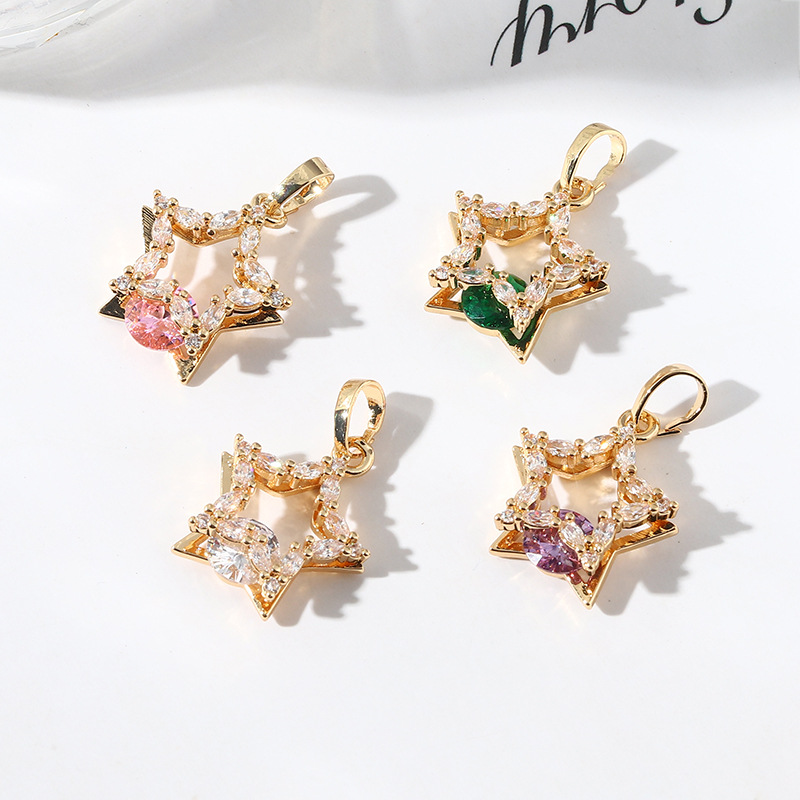 다이아몬드 스터드 오각형 지르콘 펜던트, DIY 귀걸이 - Diamond Stud Earrings 리뷰 및 가격