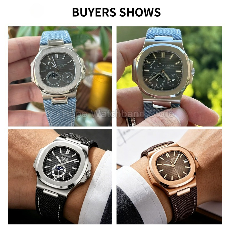 고품질 나일론 캔버스 시계 액세서리 25x13mm 오목 - Patek Philippe Watch Nautilus 리뷰 및 가격