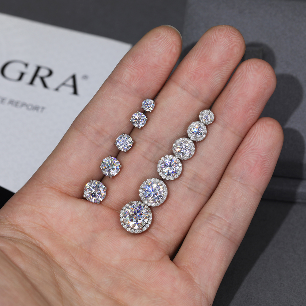 NASIA 프리미엄 화이트/컬러풀 모이사나이트 다이아몬 - Diamond Stud Earrings 리뷰 및 가격