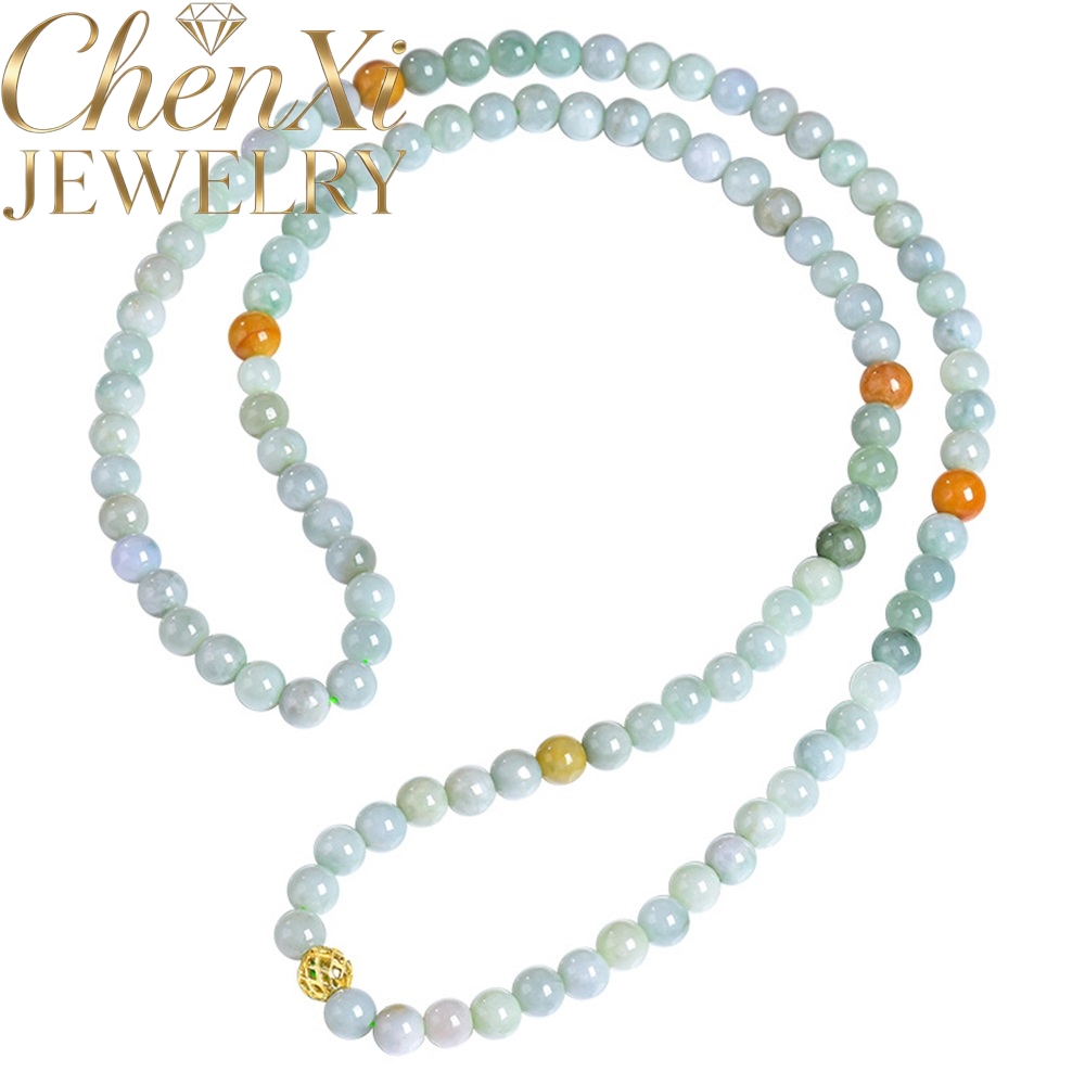 천연 미얀마 정품 경옥 7MM 목걸이 스웨터 체인 3링 - Luxury Gifts Jewelry & Watches Namfleg Mostar 리뷰 및 가격
