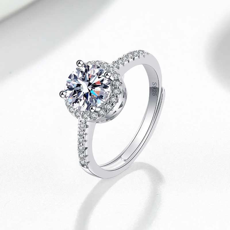 새로운 925 스털링 실버 라운드 AAA 큐빅 지르코니 - Statement Cocktail Ring 리뷰 및 가격