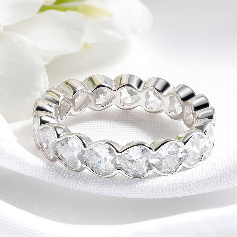 여성용 3-4mm 하트 컷 D-컬러 VVS1 모이사나이 - Statement Cocktail Ring 리뷰 및 가격