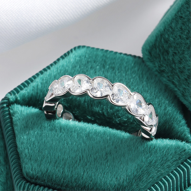 여성용 3-4mm 하트 컷 D-컬러 VVS1 모이사나이 - Statement Cocktail Ring 리뷰 및 가격