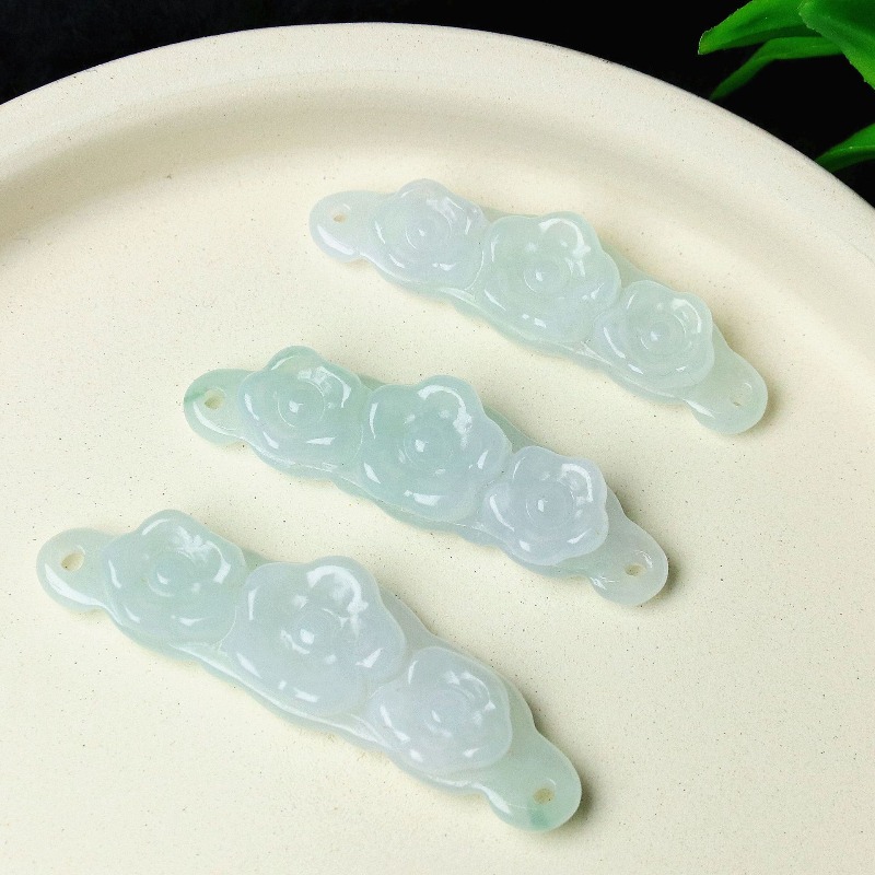 1pc 천연 경옥 에메랄드 꽃 핸드 카드 DIY 액세서 - Luxury Gifts Jewelry & Watches Namfleg Mostar 리뷰 및 가격