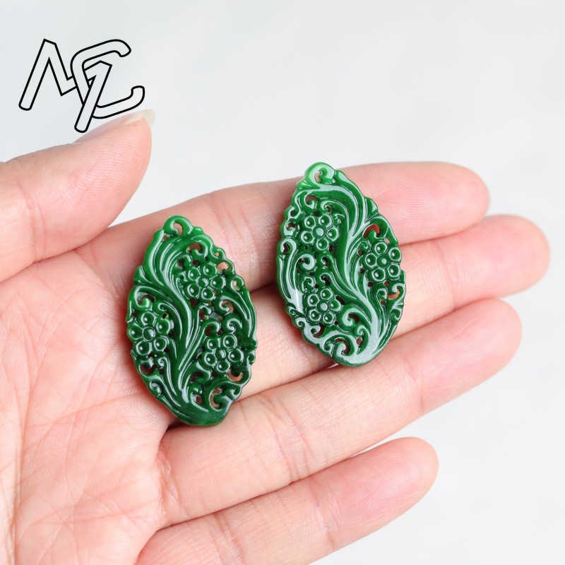 2pc 천연 옥 드라이 시안 양면 중공 조각 액세서리  - Luxury Gifts Jewelry & Watches Namfleg Mostar 리뷰 및 가격