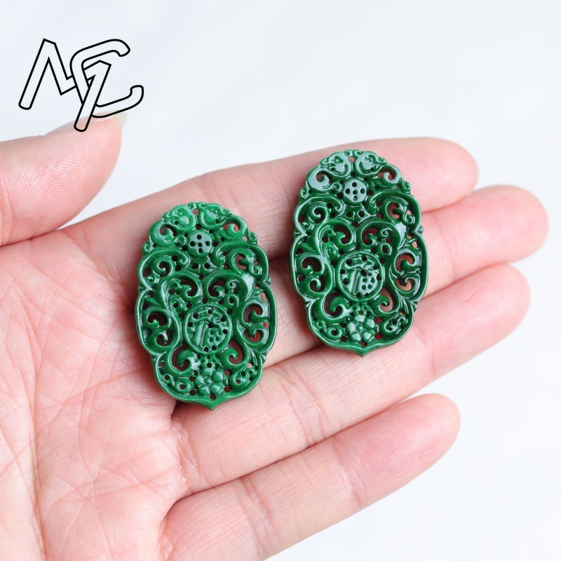 2pc 천연 옥 드라이 시안 양면 중공 조각 액세서리  - Luxury Gifts Jewelry & Watches Namfleg Mostar 리뷰 및 가격
