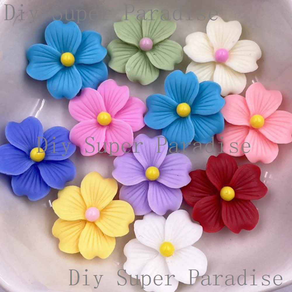 50Pcs 수지 다채로운 16mm 꽃 플랫 백 스톤 인 - Paradise Jewelry & Watches Llc Photos 리뷰 및 가격
