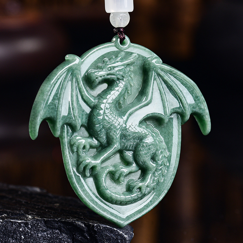 천연 버마산 비취 용 펜던트 목걸이 원석 조각 부적 빈 - Luxury Gifts Jewelry & Watches Namfleg Mostar 리뷰 및 가격
