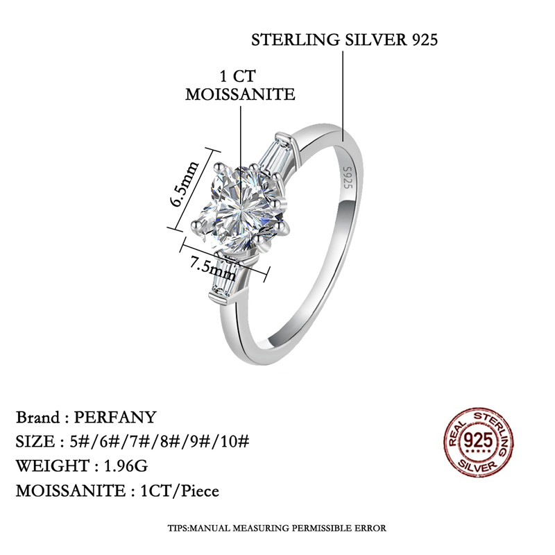 PERFANY 1CT 하트 컷 Moissanite 약혼 - Statement Cocktail Ring 리뷰 및 가격