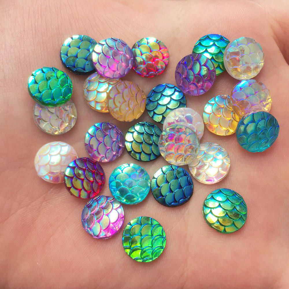 반짝 이는 100Pcs AB 수지 10mm 라운드 뱀  - Paradise Jewelry & Watches Llc Photos 리뷰 및 가격