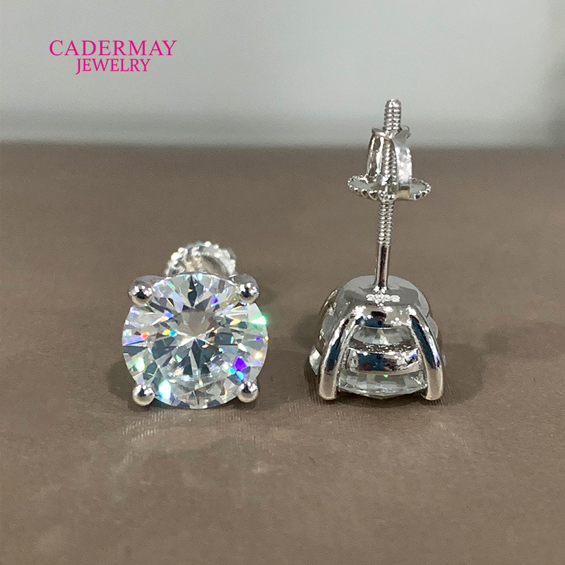 고품질 4 프롱 스크류 백 10mm 4ct D VVS1 - Diamond Stud Earrings 리뷰 및 가격