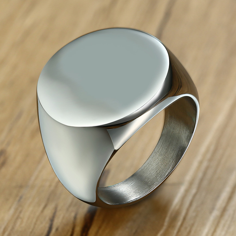 Vnox 세련된 패턴 글꼴 남성용 초기 스탬프 반지 편 - Statement Cocktail Ring 리뷰 및 가격