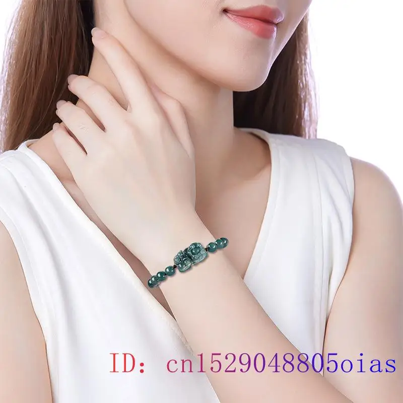 버마제 옥 픽시우 팔찌, 블루 부적, 내추럴 남성 여성 - Luxury Gifts Jewelry & Watches Namfleg Mostar 리뷰 및 가격